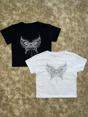 img_2156 Baby Tee Mariposa Strass