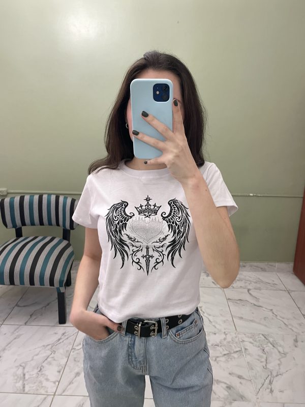Baby Tee Corazon Strass