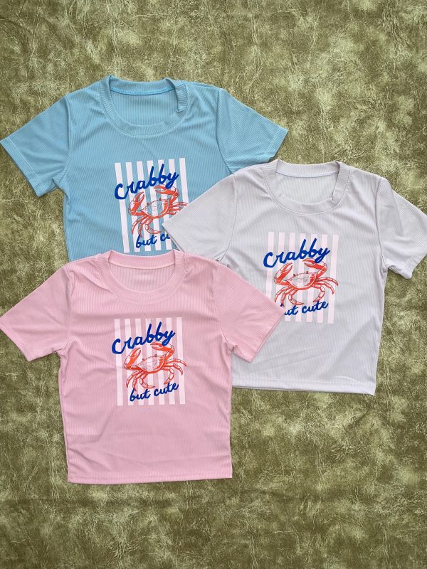 Baby Tee Crabby But Cute