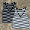 Musculosa Rayada en V